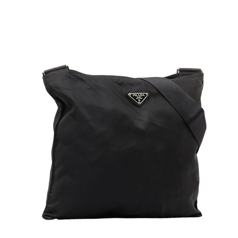 プラダ PRADA ナイロン ショルダー トートバッグ ブラック三角ロゴ PRADA（プラダ） 三角ロゴプレート 斜め掛け ショルダーバッグ VA0348