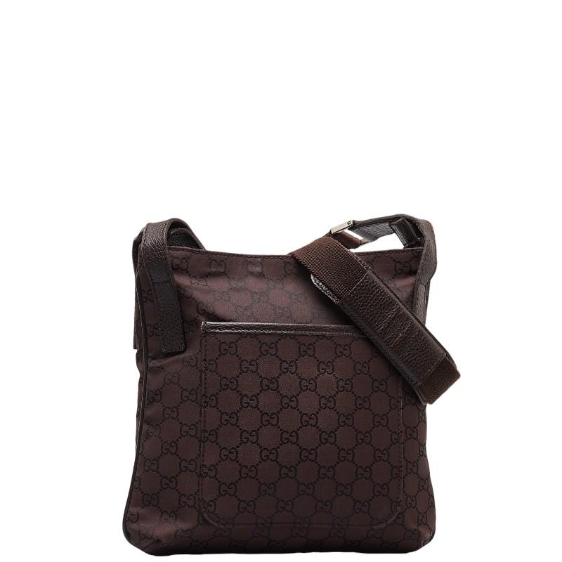 GUCCI（グッチ） GGキャンバス ショルダーバッグ 293572 ブラウン キャンバス レザー レディース 【中古】 : 銀座パリス ...