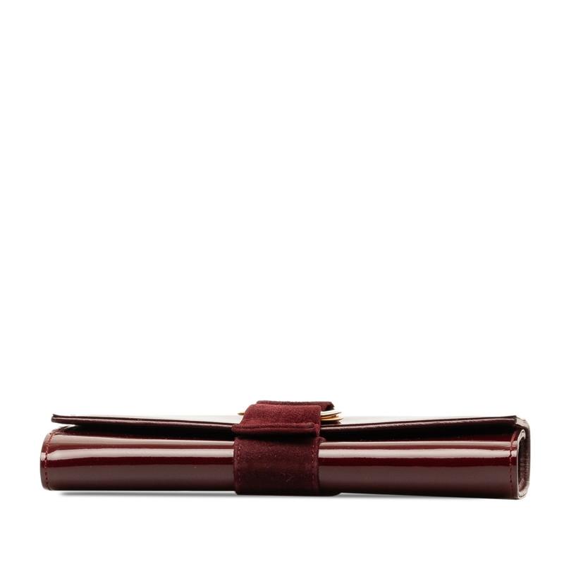 Cartier（カルティエ） トリニティ 長財布 ワインレッド エナメル