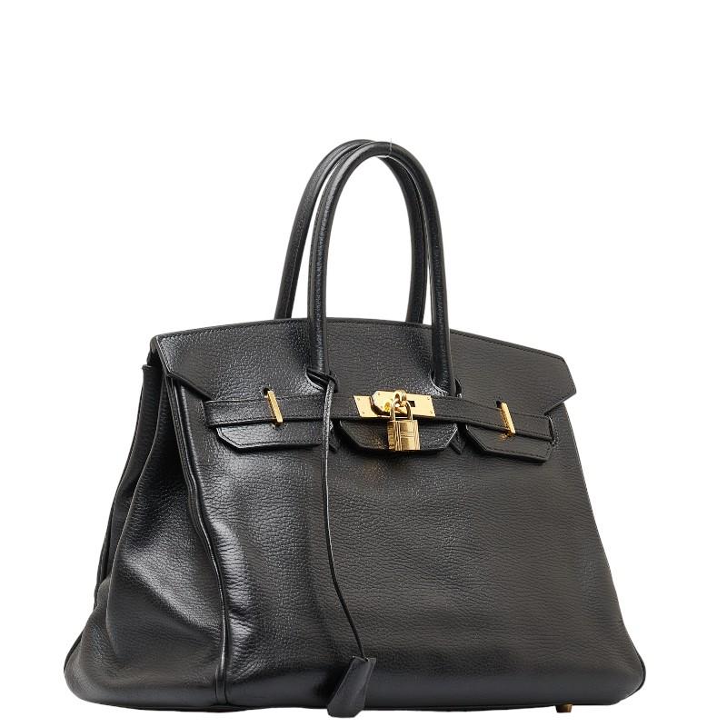 HERMES（エルメス） バーキン35 ハンドバッグ ブラック アルデンヌ