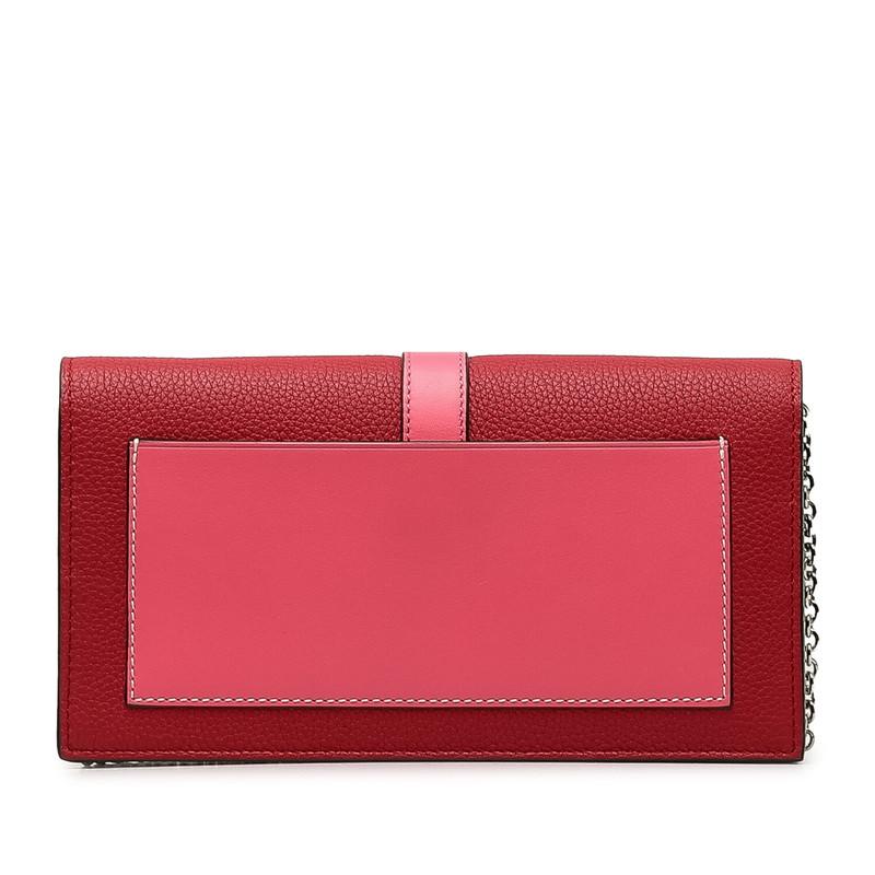 希少 ロエベ LOEWE赤 ウォレット 長財布 ショルダー レッド アナグラム LOEWE（ロエベ） アナグラム チェーンウォレット ショルダーバッグ