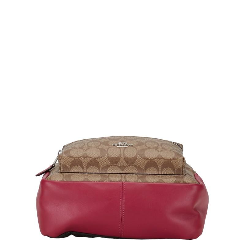 COACH　コーチ　リュックサック　ベージュ　ピンク　PVCレザー　シグネチャー COACH コーチ リュックサック シグネチャー F32200 ピンク