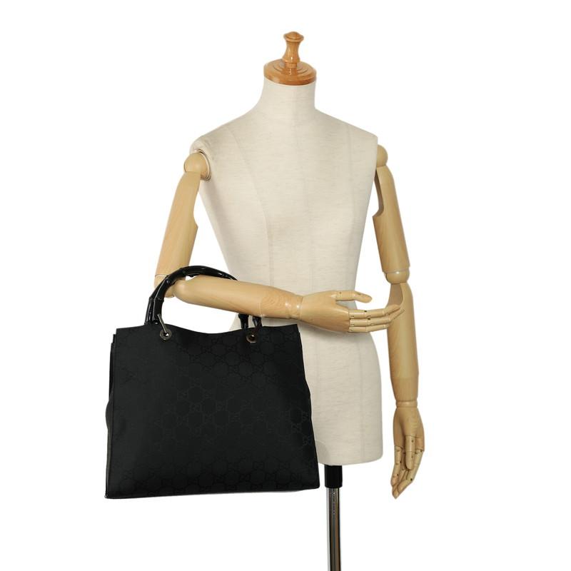GUCCI（グッチ） GGナイロン バンブー ハンドバッグ トートバッグ 002