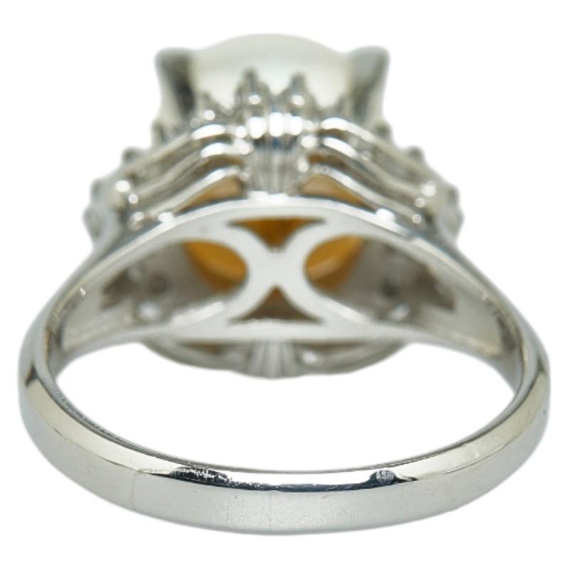 Pt900 プラチナ アコヤパール9.1mm ダイヤ0.35ct リング 指輪 