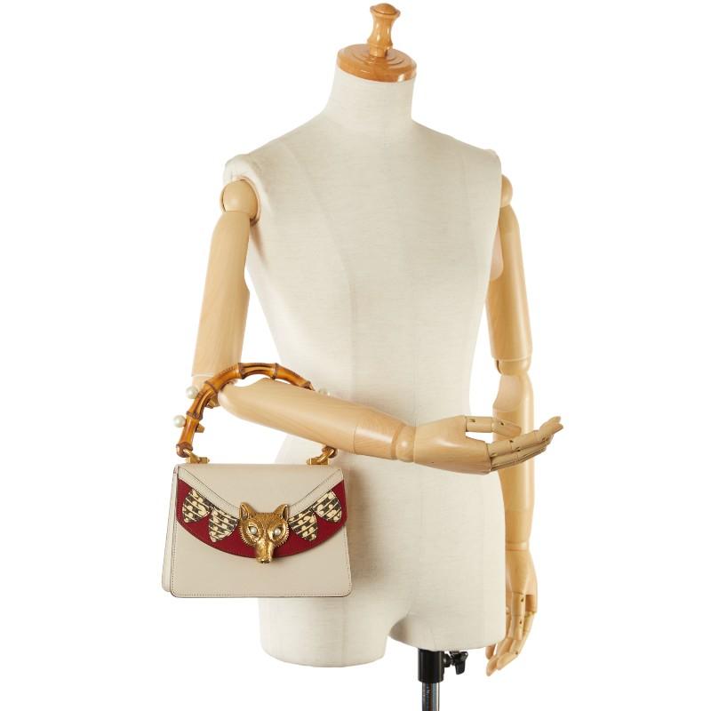 GUCCI グッチ バンブー フォックスヘッド ハンドバッグ 466432 GUCCI グッチ バンブー フォックスヘッド ハンドバッグ 466432