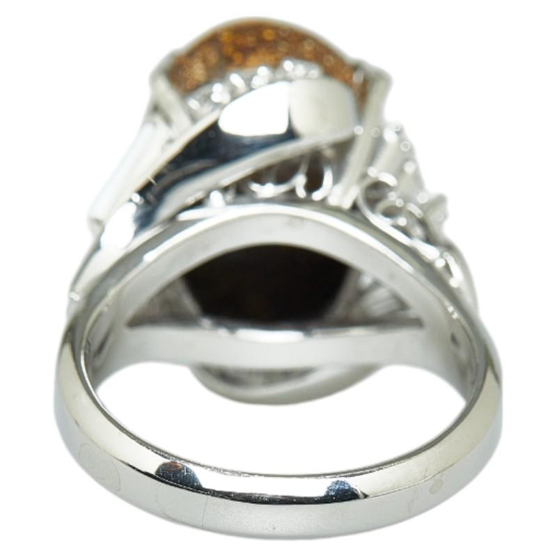 Pt900 プラチナ ボルダーオパール5.80ct ダイヤ0.58ct リング 指輪  