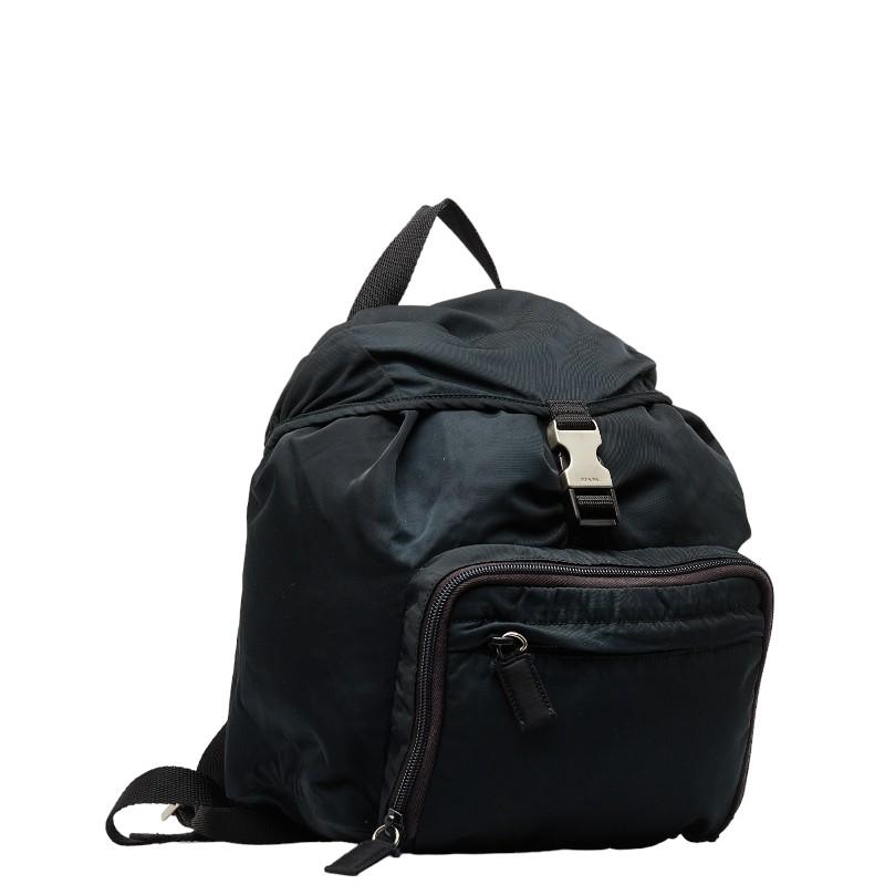 PRADA（プラダ） 三角ロゴプレート リュック バックパック ネイビー
