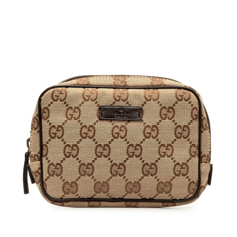【GUCCI グッチ】GGキャンバスポーチ/ベージュ GUCCI グッチ ポーチ 化粧ポーチ レディース メンズ GG