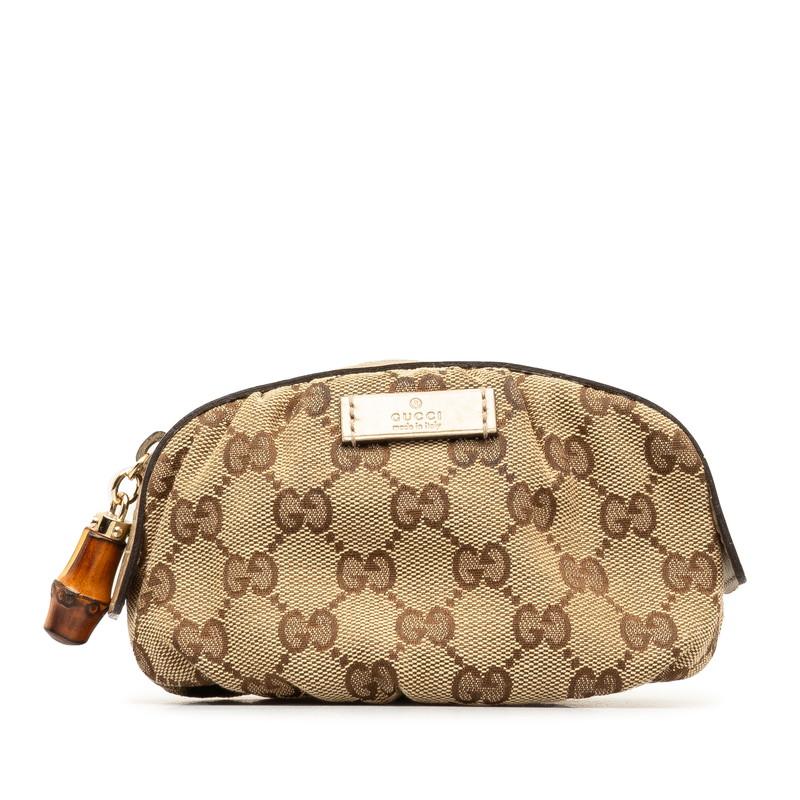 GUCCI（グッチ） GGキャンバス バンブー ポーチ 246174 ベージュ 