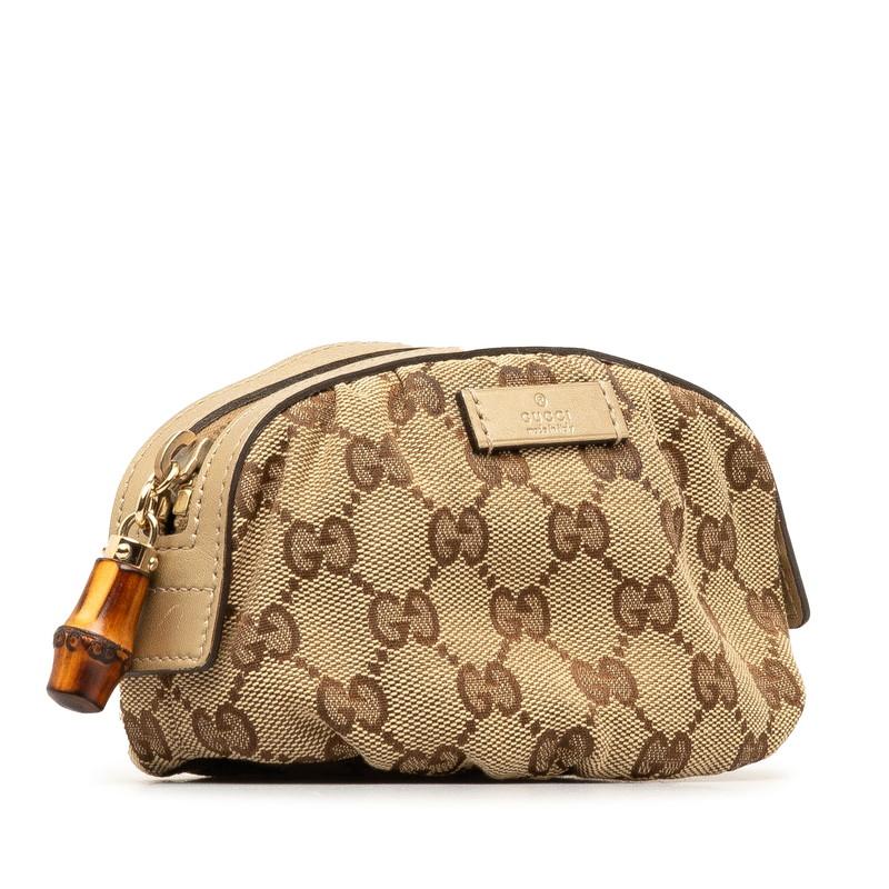 GUCCI（グッチ） GGキャンバス バンブー ポーチ 246174 ベージュ