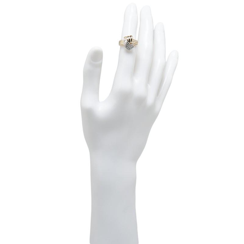 K18YG イエローゴールド Pt900 プラチナ コンビ ダイヤ0.83ct 