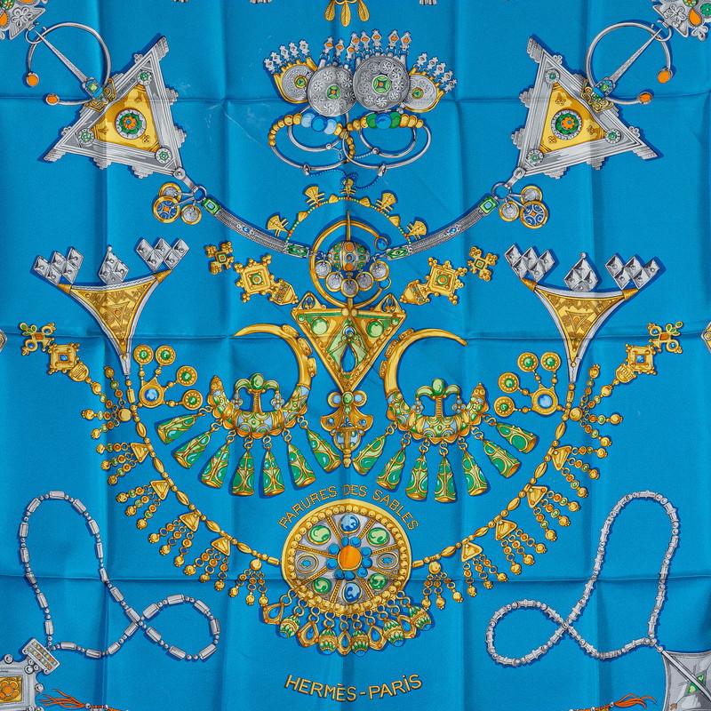 HERMES/エルメス カレ90 砂漠のアクセサリー シルク スカーフd_145 HERMES エルメス カレ90 PARURES DES SABLES 砂漠のアクセサリー