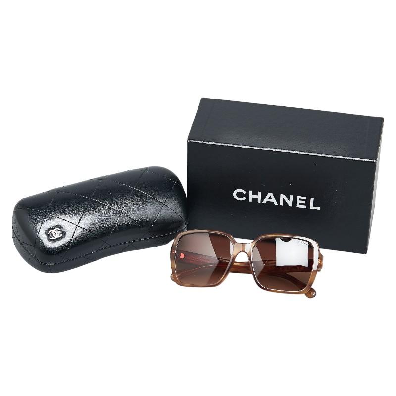 CHANEL シャネル ロゴ サングラス 5408-A ブラウン プラスチック