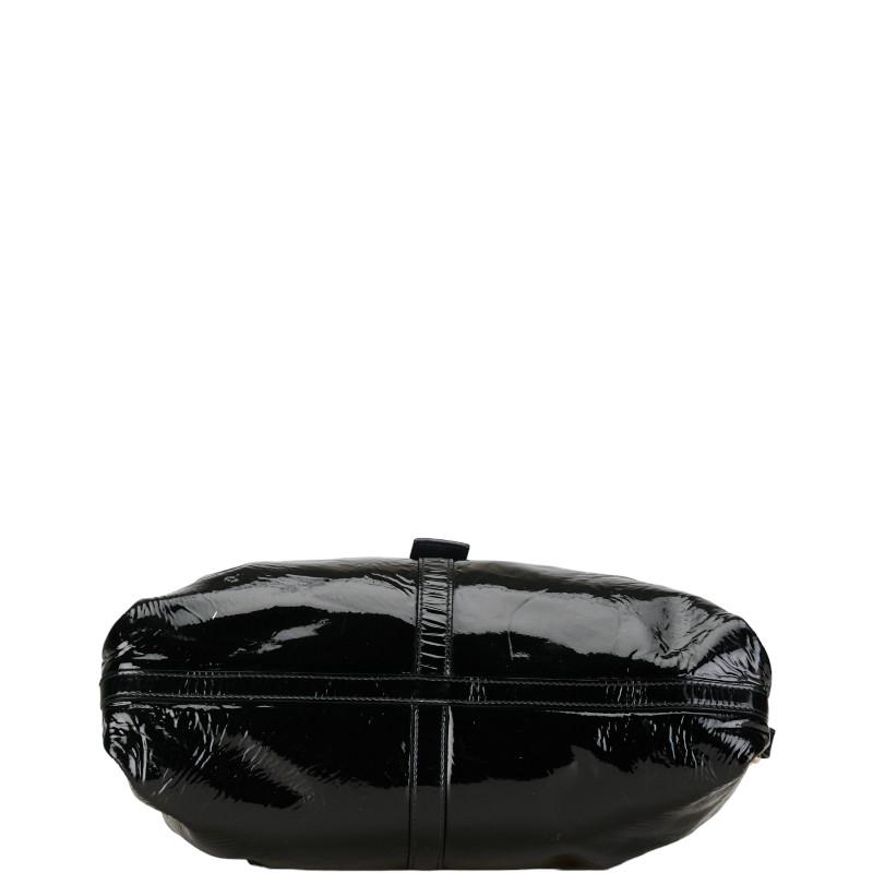 BVLGARI チャンドラ ワンショルダーバッグ エナメル ブラック 肩掛け BVLGARI（ブルガリ） チャンドラ ワンショルダーバッグ ハンドバッグ