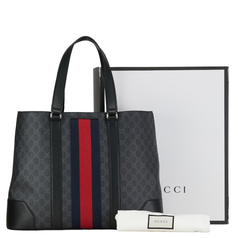 極美品 GUCCI シェリーライン スプリーム GG柄 ビジネスバッグ 2way GUCCI（グッチ） GGスプリーム シェリーライン トートバッグ