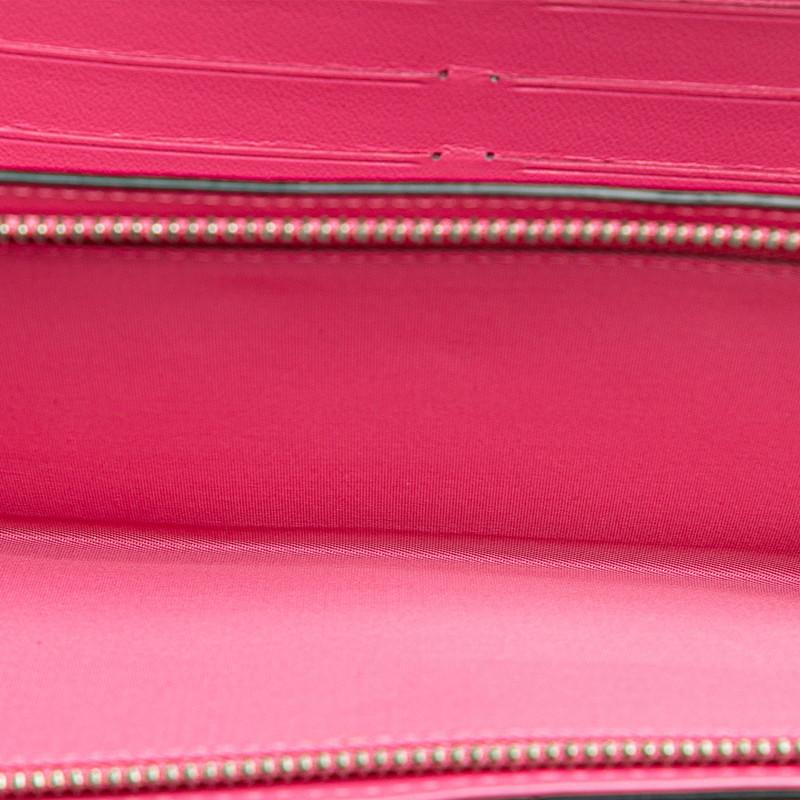 ディオール 長財布 チェーンウォレット ピンク ネイビー レザー
