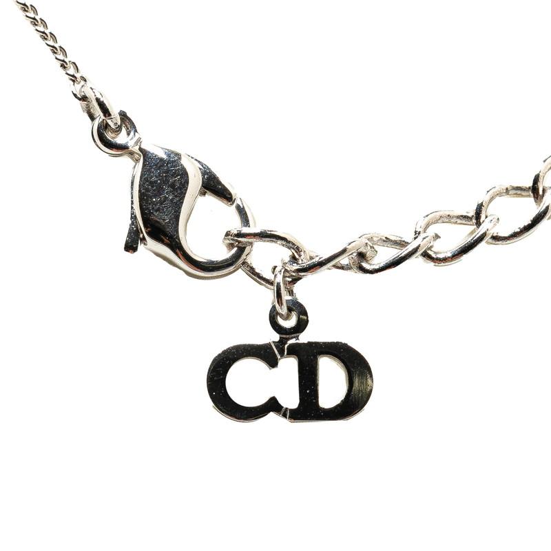 ディオール CDロゴ ネックレス シルバー メタル レディース Dior