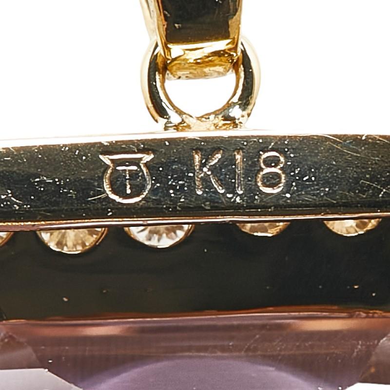 タサキ K18YG イエローゴールド アメトリン12.40ct ダイヤ0.58ct 