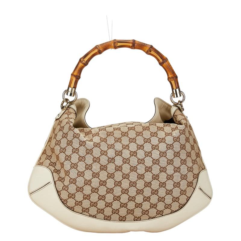 GUCCI グッチ GGキャンバス バンブー ショルダーバッグ