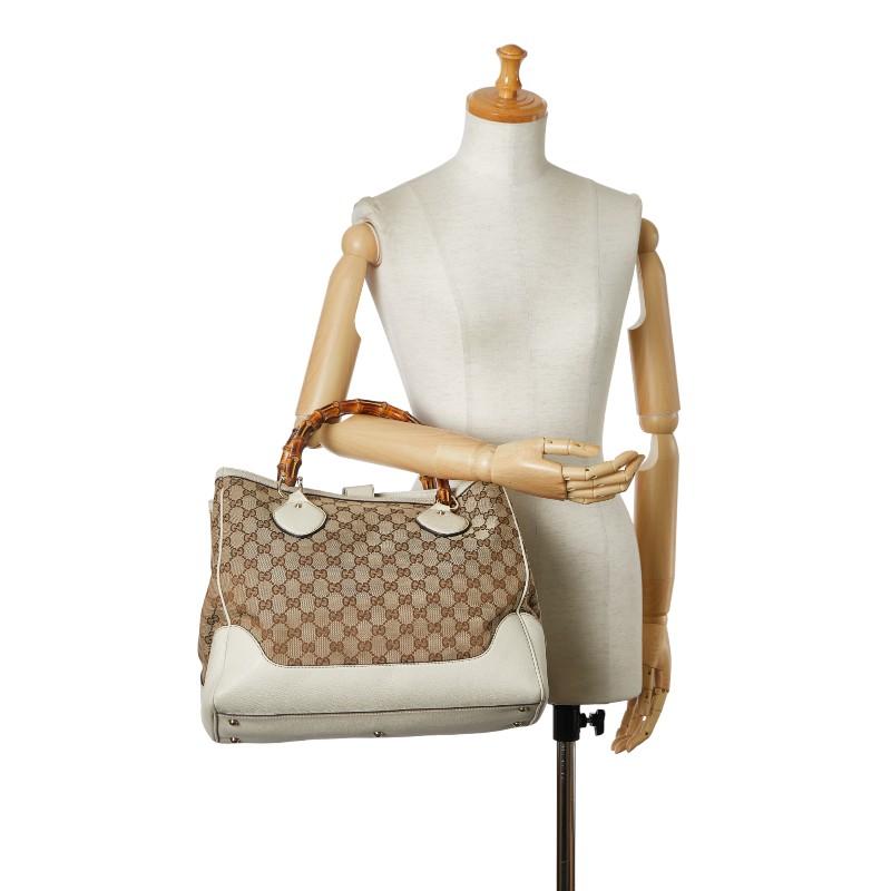 GUCCI（グッチ） GGキャンバス バンブー ハンドバッグ 282317 ベージュ