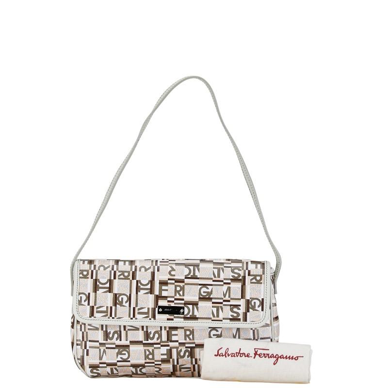 サルヴァトーレフェラガモ 総柄 ワンショルダーバッグ ハンドバッグ FJ  
