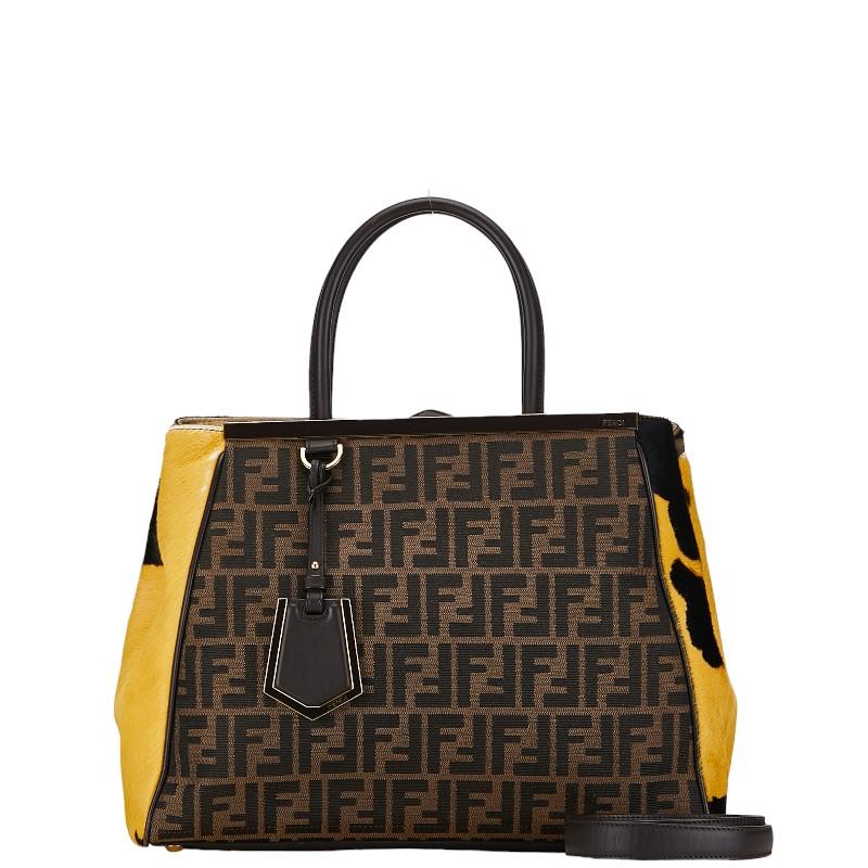 FENDI（フェンディ） ズッカ トゥージュール ハラコ ハンドバッグ 