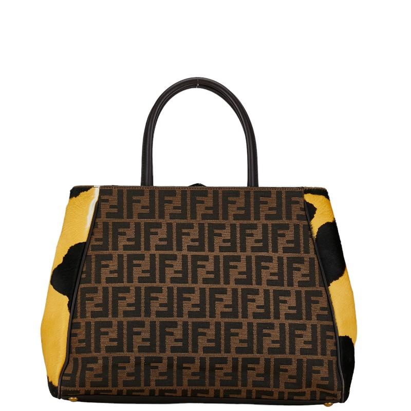 FENDI（フェンディ） ズッカ トゥージュール ハラコ ハンドバッグ