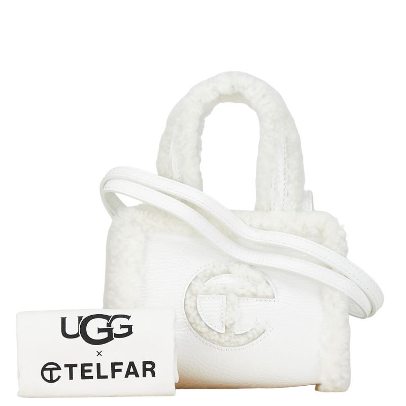 【美品】Telfar 白いショルダーバッグ S サイズ テルファー×アグ ハンドバッグ ショルダーバッグ サイズ:S