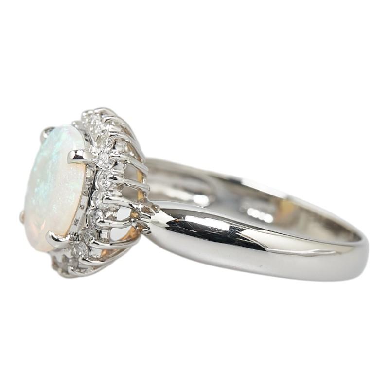 Pt900 プラチナ オパール0.72ct ダイヤ0.23ct リング 指輪 レディース 