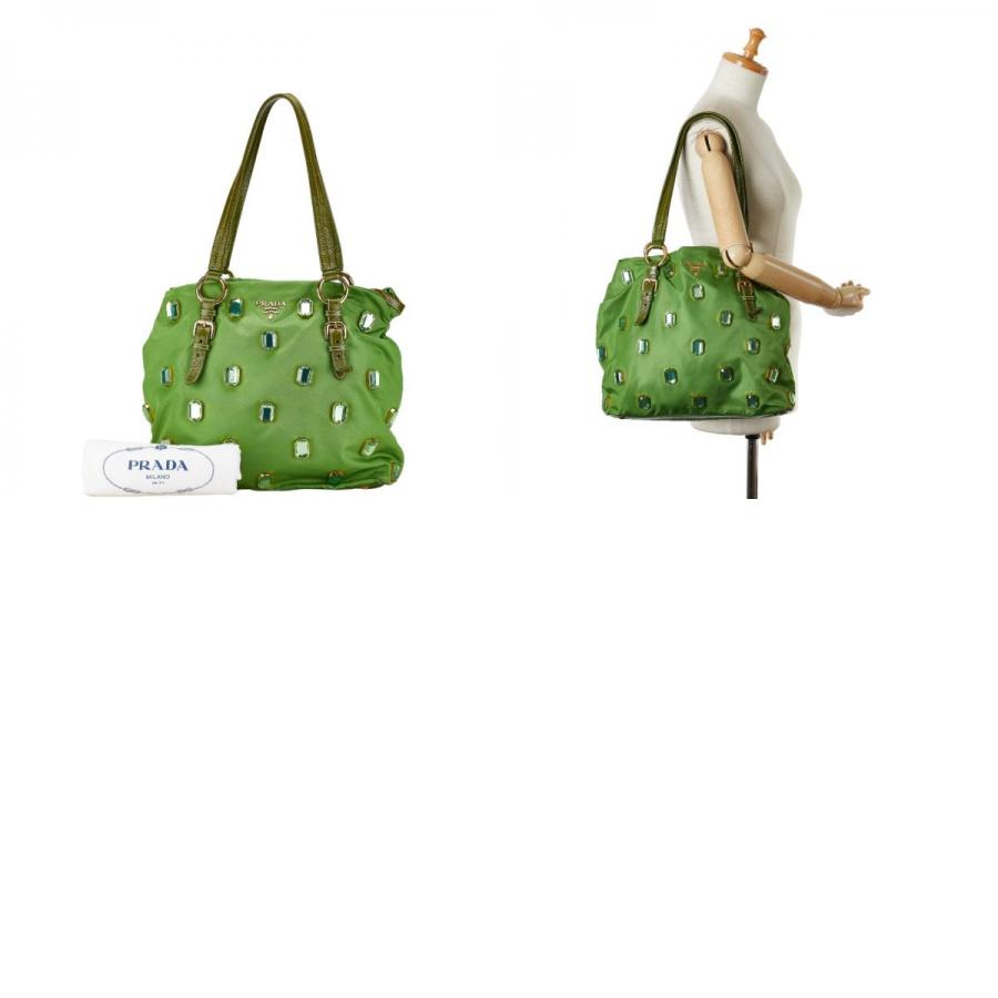 PRADA（プラダ） ロゴ テスート ビシュー トートバッグ ショルダー