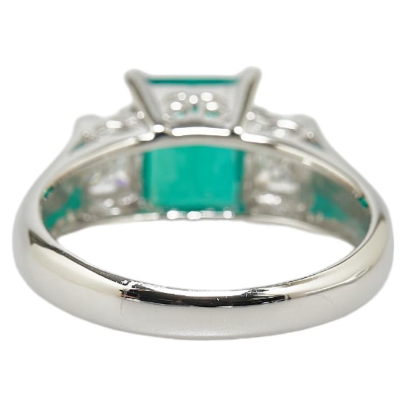 Pt900 プラチナ エメラルド1.39ct ダイヤ0.46ct リング 指輪  