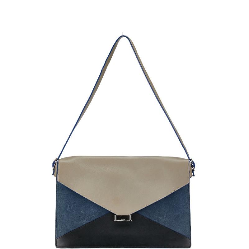 CELINE セリーヌ ダイヤモンドクラッチ ショルダーバッグ グレージュ 