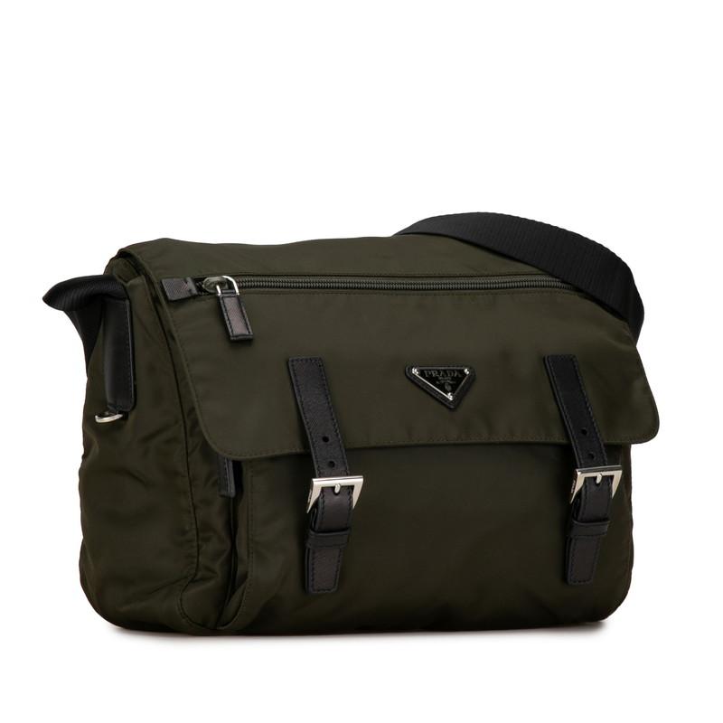 プラダ PRADA ショルダーバッグ カーキ 斜め掛け レディース PRADA（プラダ） 三角ロゴプレート 斜め掛け ショルダーバッグ カーキ