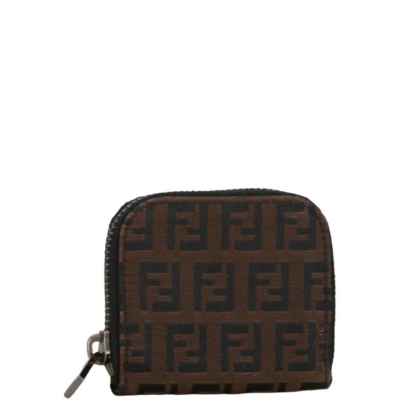 フェンディ ズッカ コインケース 8M0070 ブラウン キャンバス  
