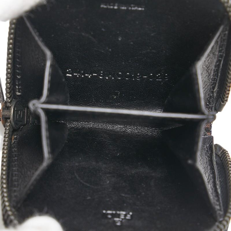 【極美品】FENDIフェンディ　コインケース　ズッカ 極 美品 FENDI フェンディ ズッカ 柄 FF ロゴ レザー ミニ 財布