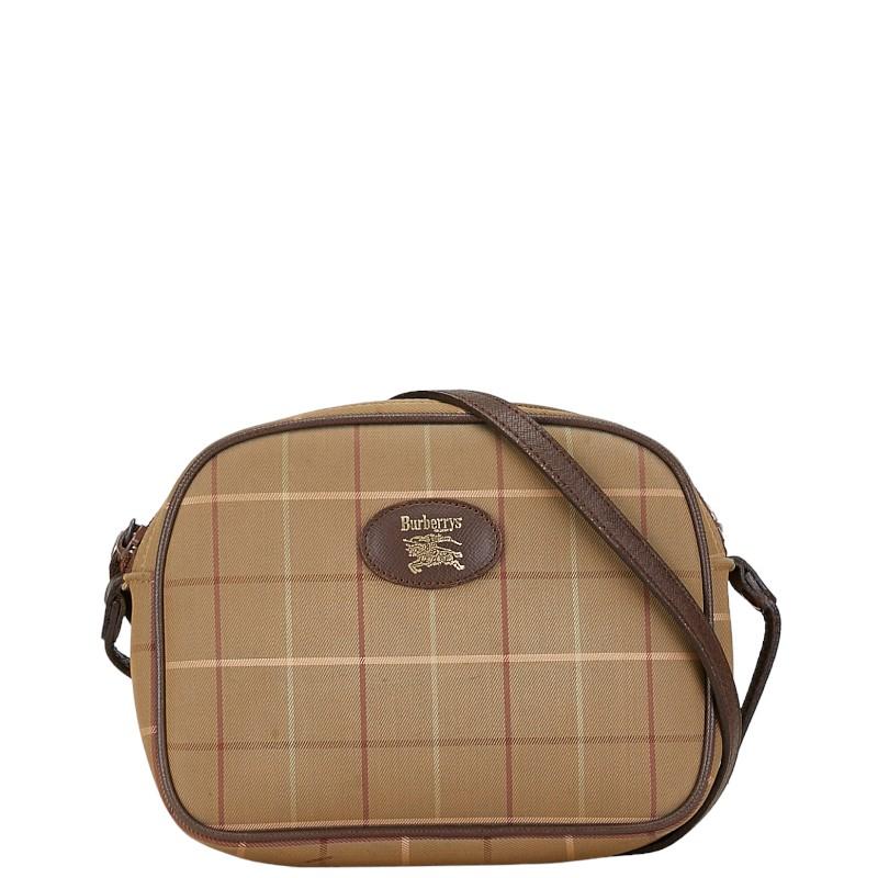 BURBERRY（バーバリー） チェック 斜め掛け ショルダーバッグ カーキ