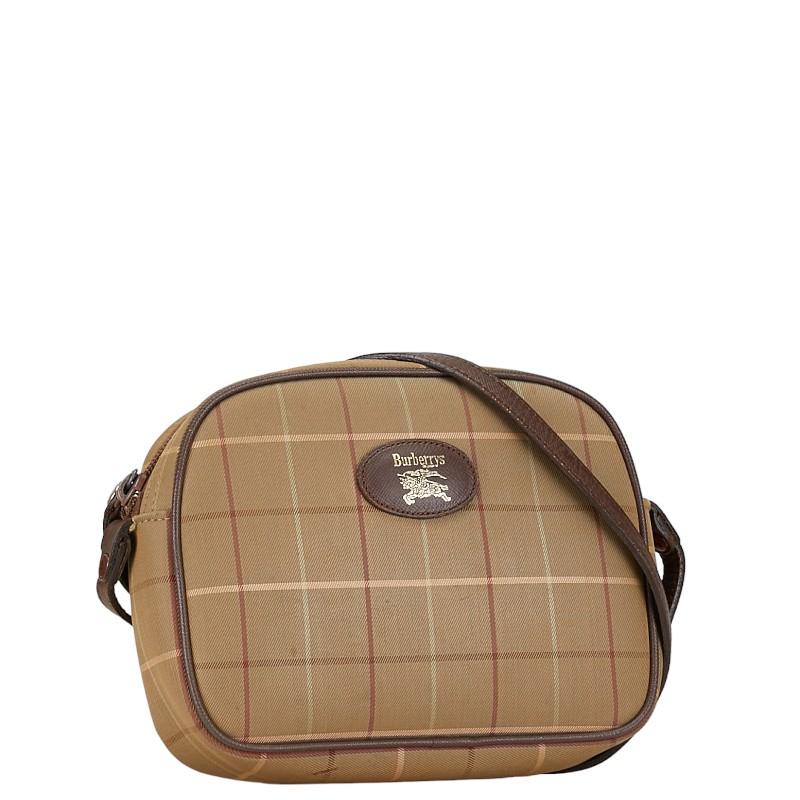 BURBERRY（バーバリー） チェック 斜め掛け ショルダーバッグ カーキ