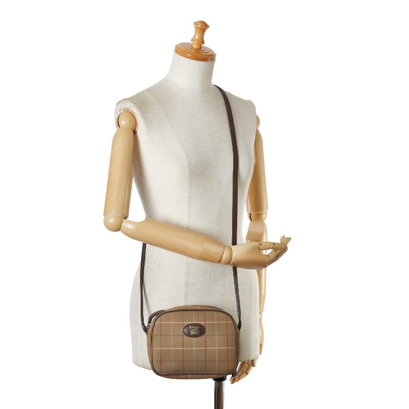 BURBERRY（バーバリー） チェック 斜め掛け ショルダーバッグ カーキ