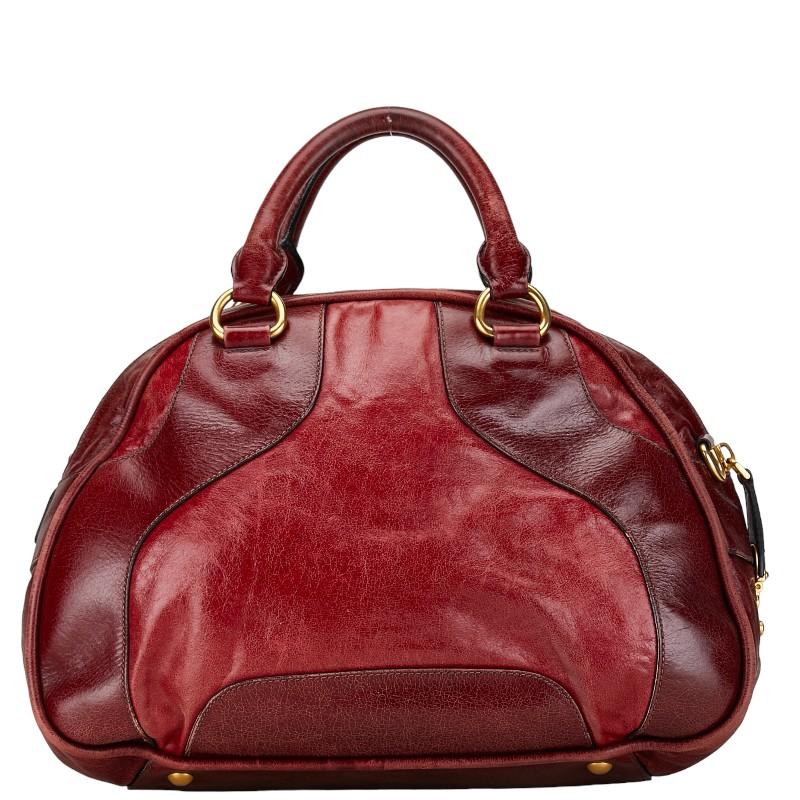 miu miu（ミュウミュウ） ハンドバッグ ショルダーバッグ 2WAY レッド