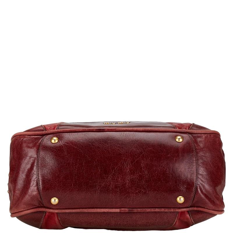 miu miu（ミュウミュウ） ハンドバッグ ショルダーバッグ 2WAY レッド