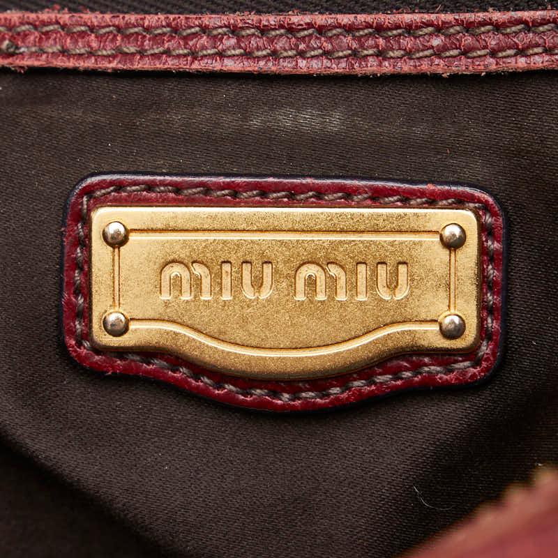 miu miu（ミュウミュウ） ハンドバッグ ショルダーバッグ 2WAY レッド