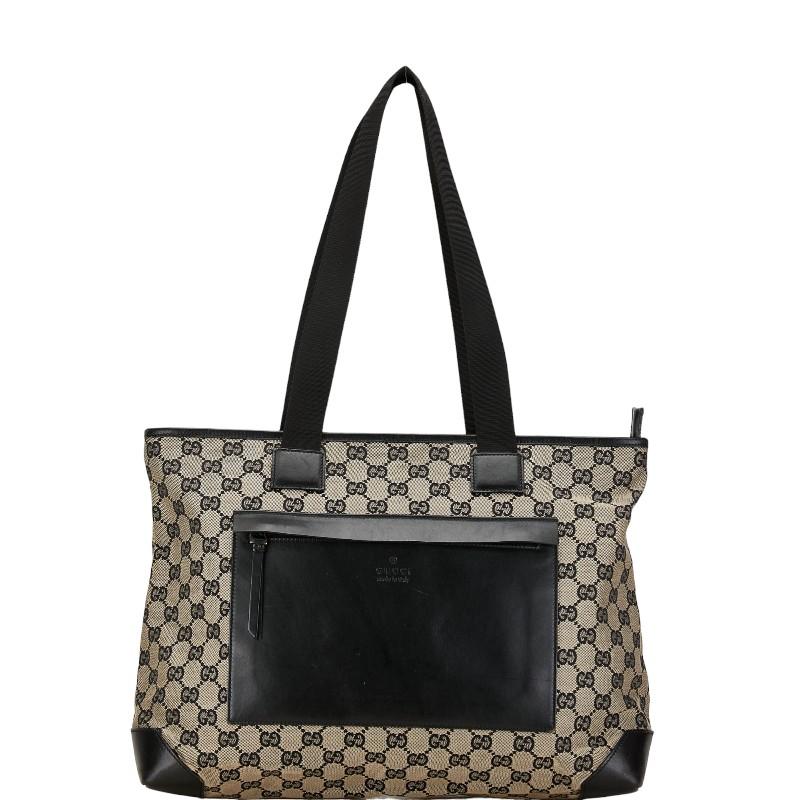 ☆美品☆GUCCI　グッチ　トートバック　ビジネス　GG キャンバス　レザー　黒 GUCCI グッチ GGキャンバス トートバッグ ショルダーバッグ