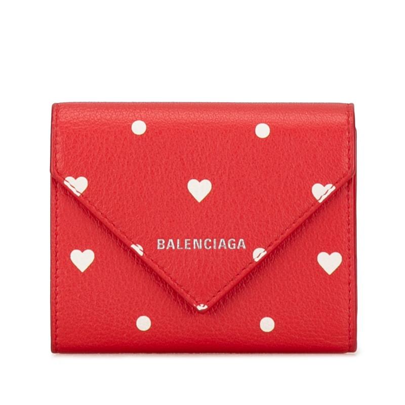 BALENCIAGA バレンシアガ ペーパーミニウォレット ハート 二