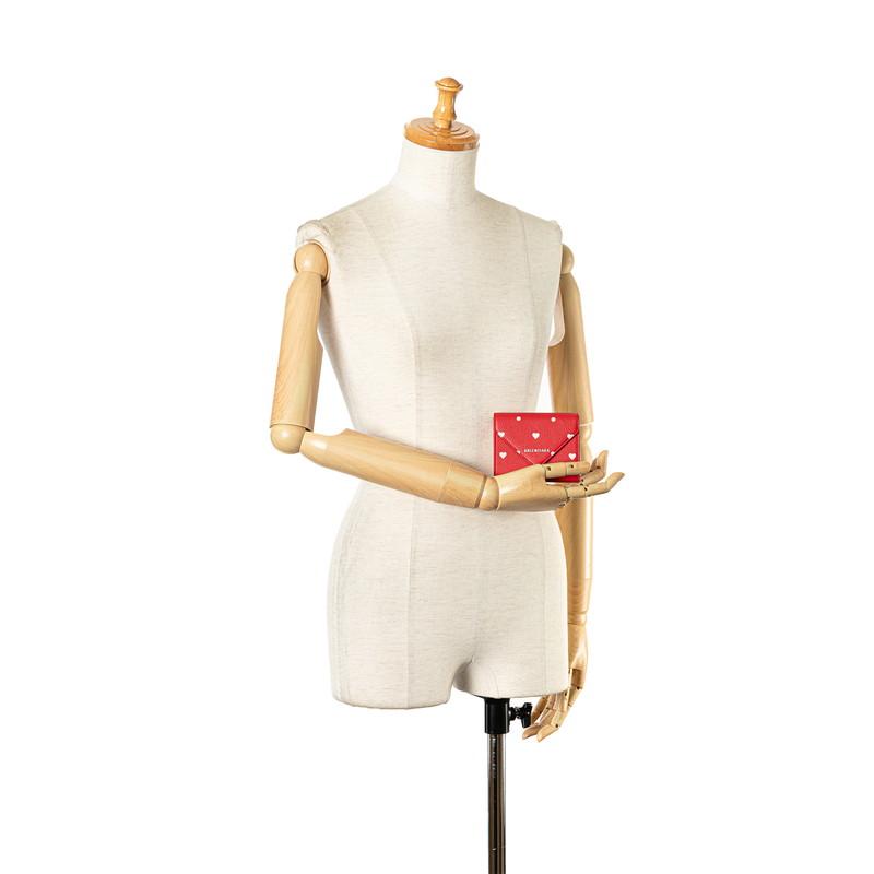 【希少未使用級】バレンシアガ ハート ケース レッド 小銭入れ 箱付き BALENCIAGA バレンシアガ ペーパーミニウォレット ハート 二