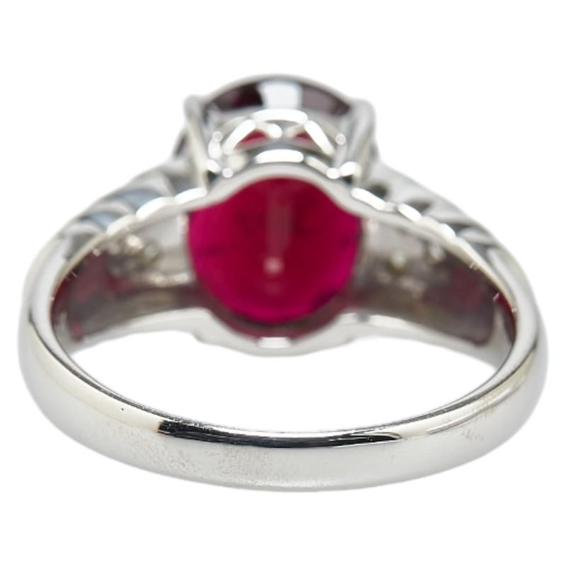 Pt900 プラチナ ガーネット2.685ct ダイヤ0.11ct リング 指輪  