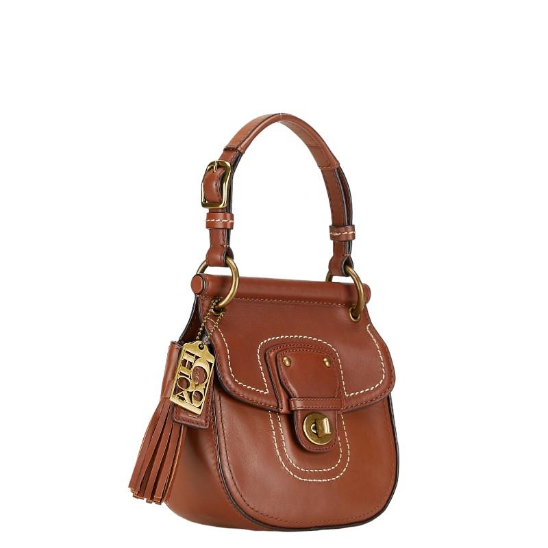 COACH 2WAY レザーバッグ　ブラウン USA製 COACH オールドコーチ 2way レザー バッグ
