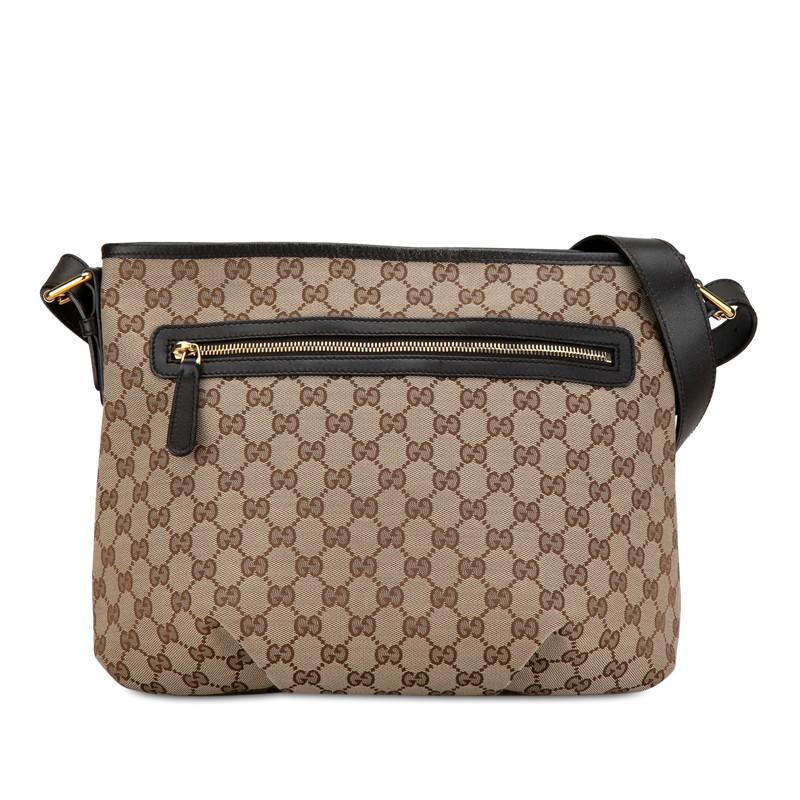 グッチ GGキャンバス 斜め掛け ショルダーバッグ  388930 ベージュ ブラウン キャンバス レザー レディース GUCCI 【中古】 GUCCI（グッチ） GGキャンバス 斜め掛け ショルダーバッグ 388930
