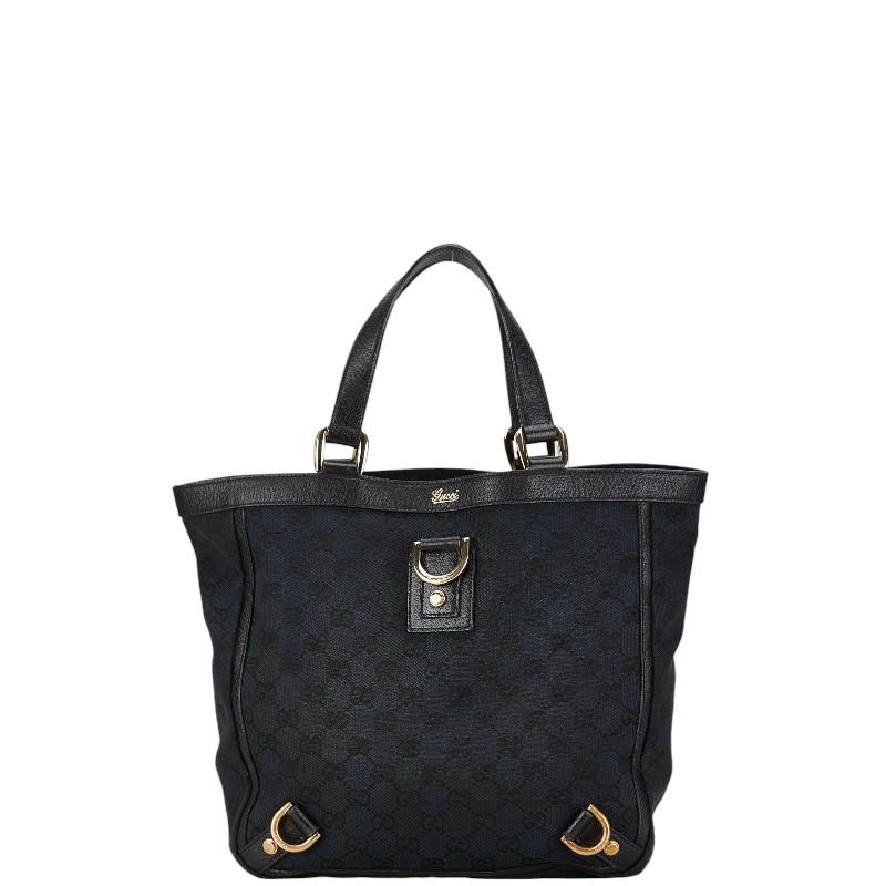 GUCCI グッチ GGキャンバス アビー ハンドバッグ ブラック