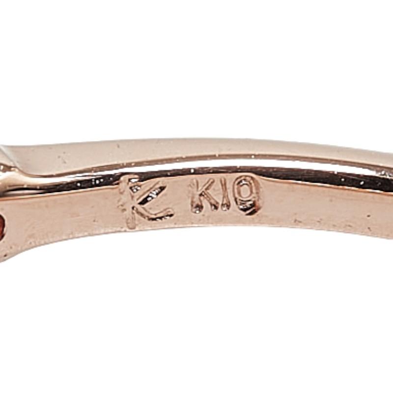 クミキョク K10PG ピンクゴールド ダイヤ0.10ct ピンキー リング 指輪 