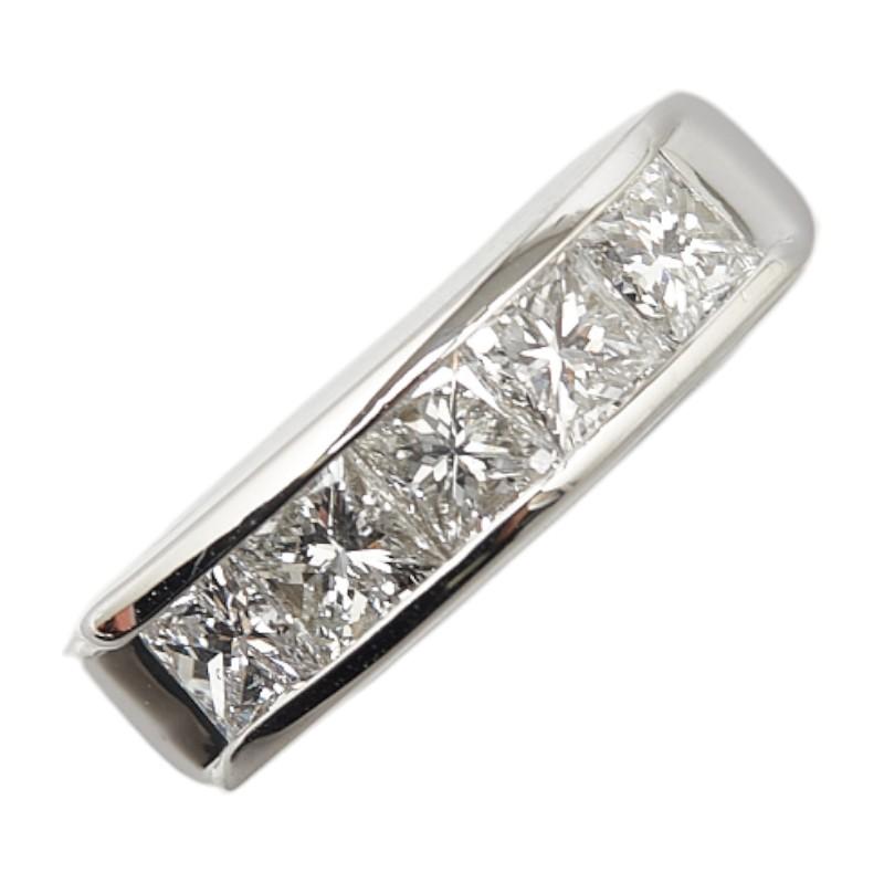 Pt900 プラチナ ダイヤ1.05ct 一文字 リング 指輪 レディース 12号